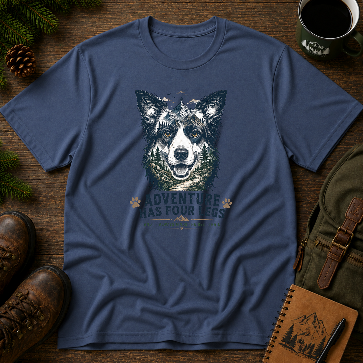 Adventure has four legs T-shirt