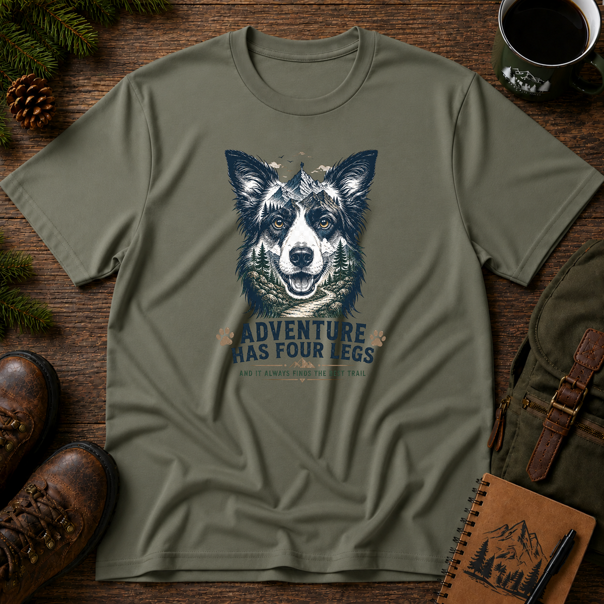Adventure has four legs T-shirt