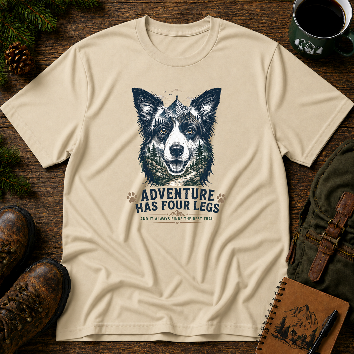 Adventure has four legs T-shirt