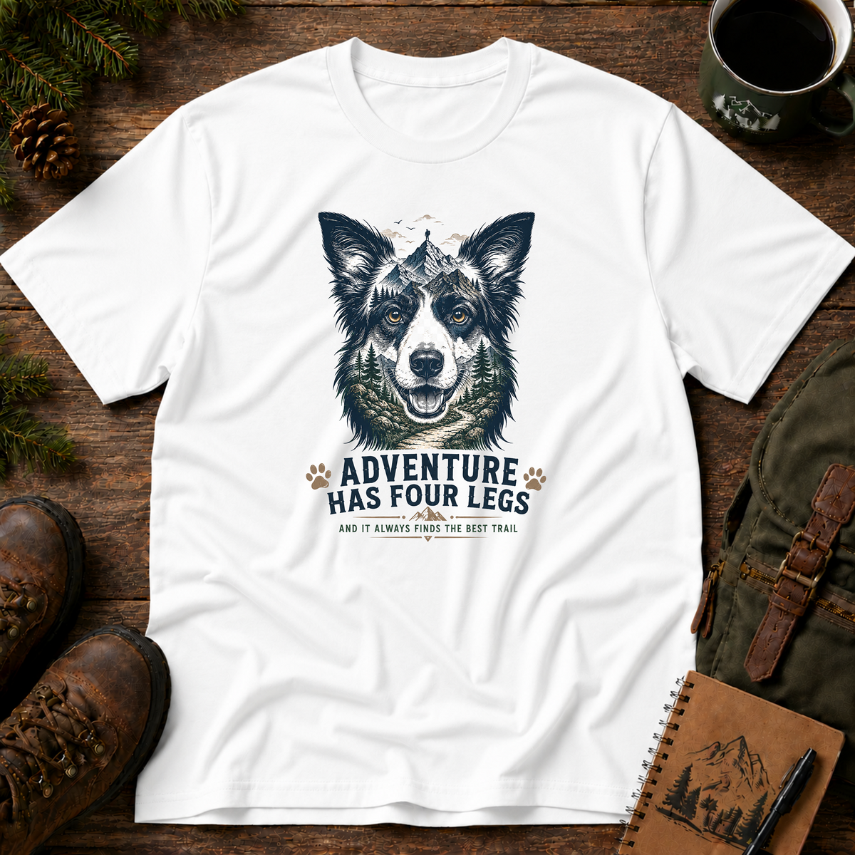 Adventure has four legs T-shirt
