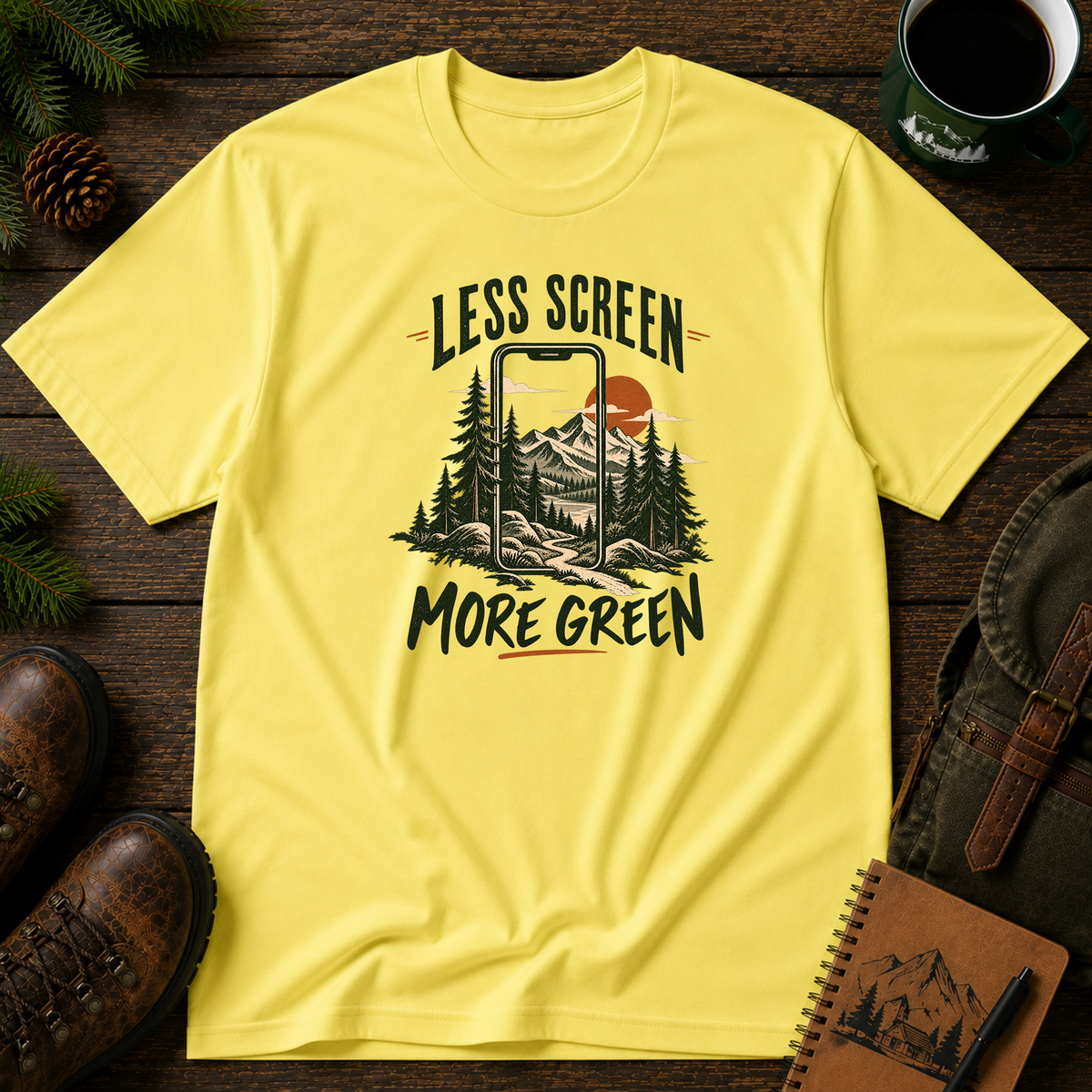 Less Screen More Green T-shirt
