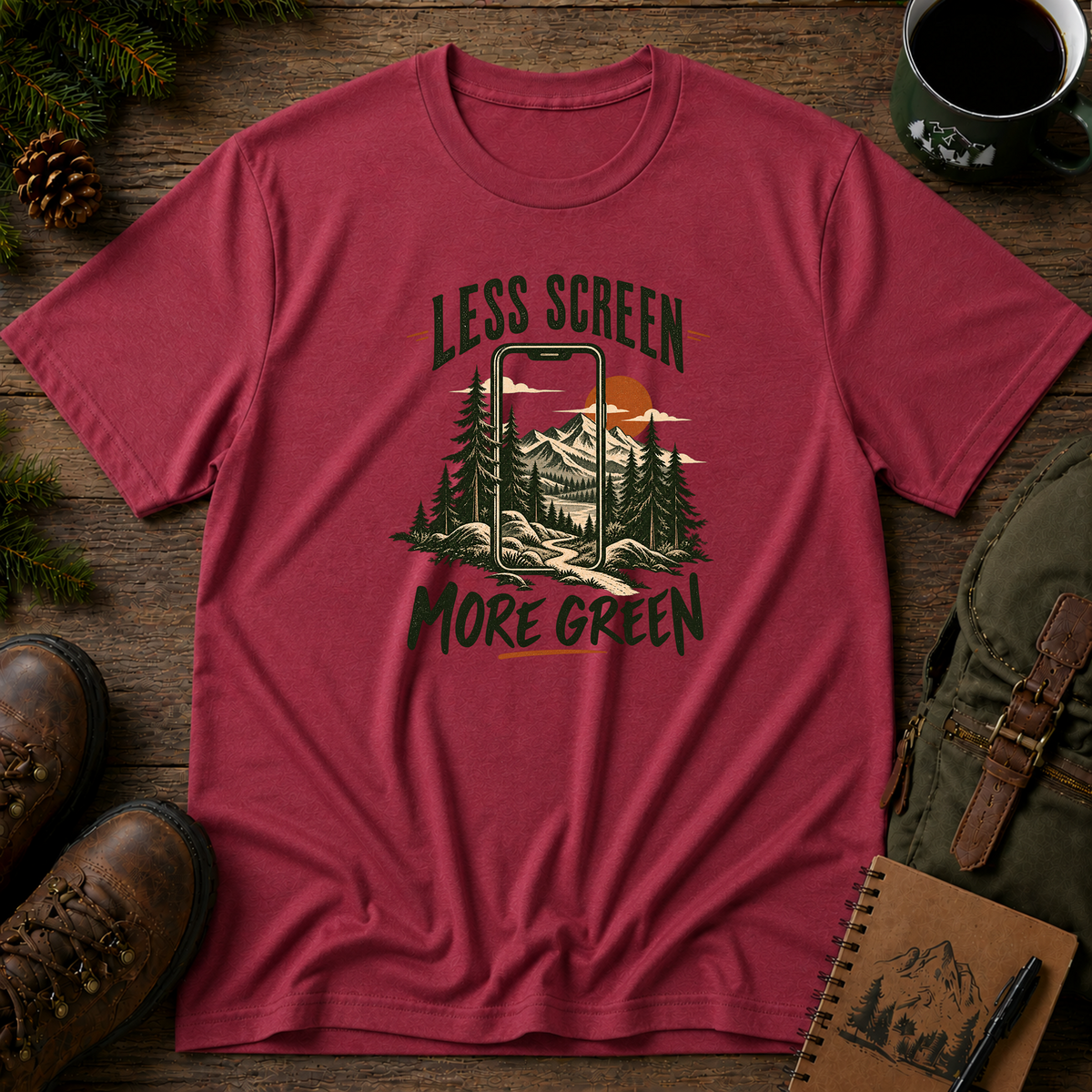 Less Screen More Green T-shirt