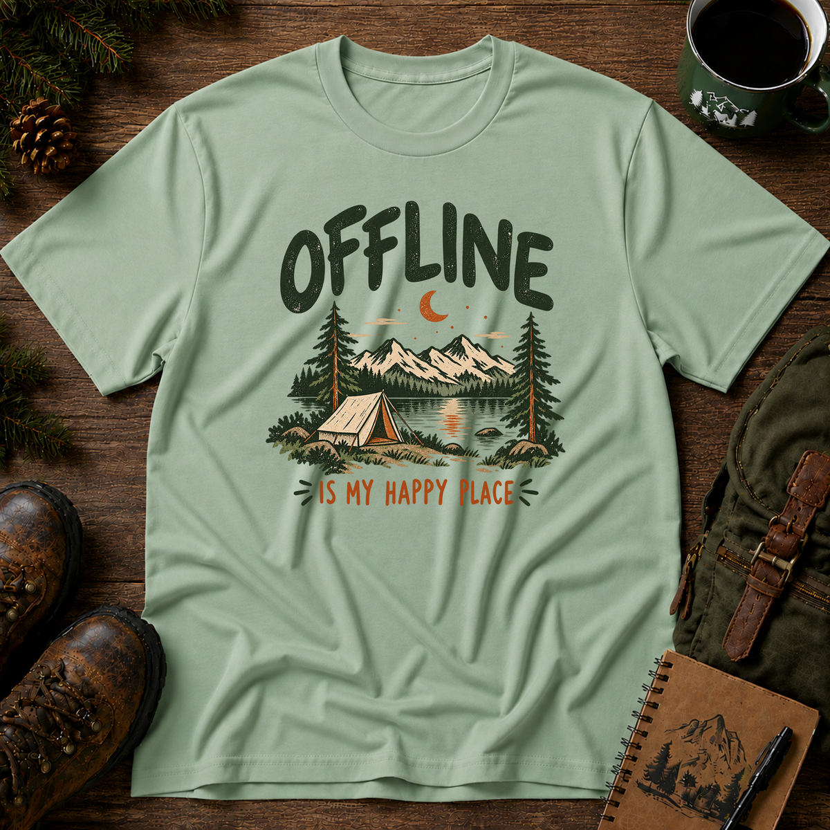 Offline is My Happy Place T-shirt