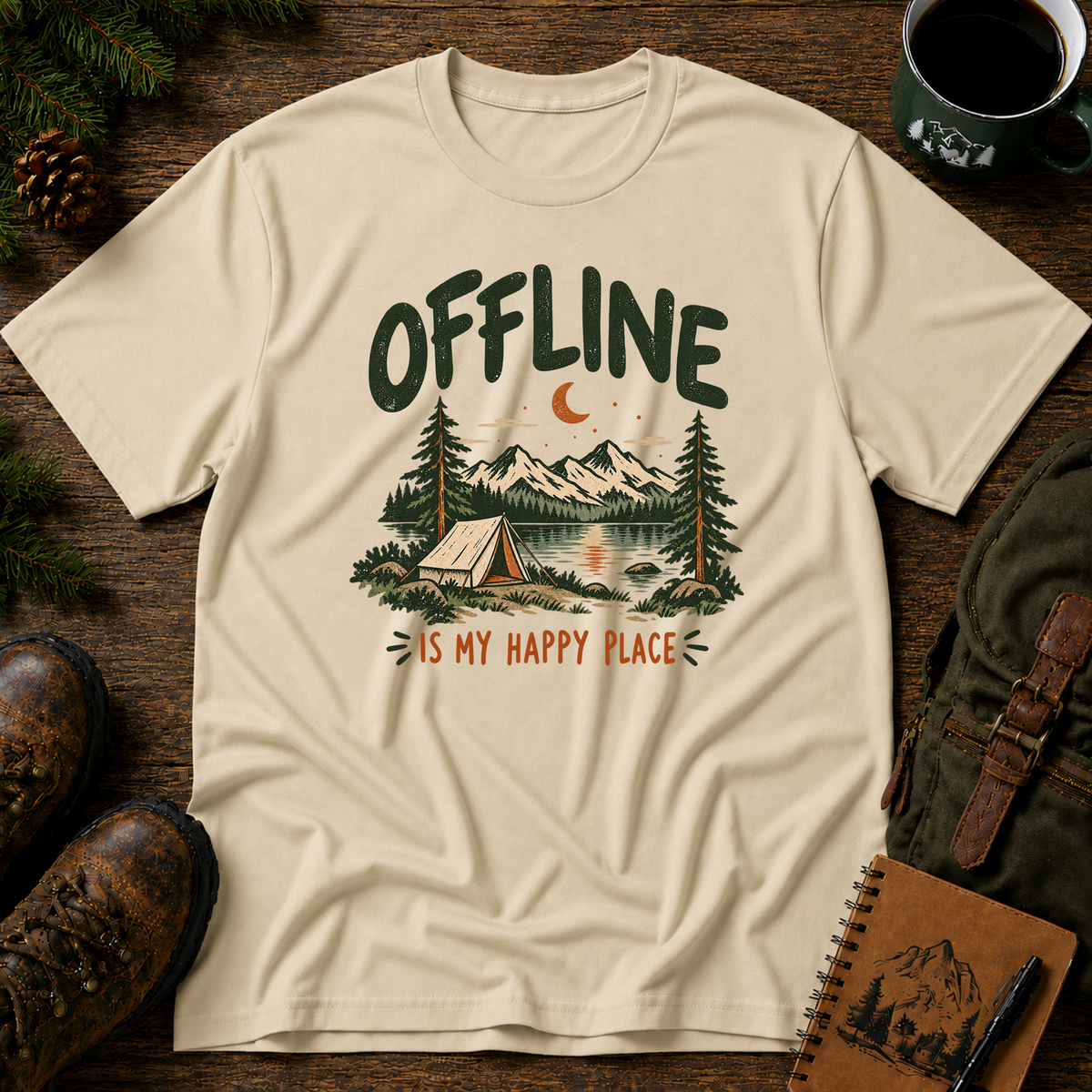 Offline is My Happy Place T-shirt