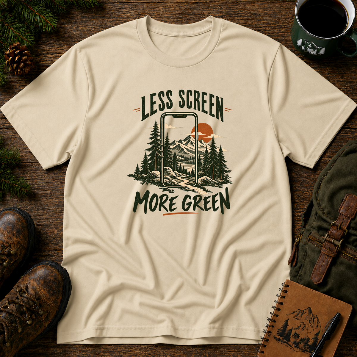 Less Screen More Green T-shirt