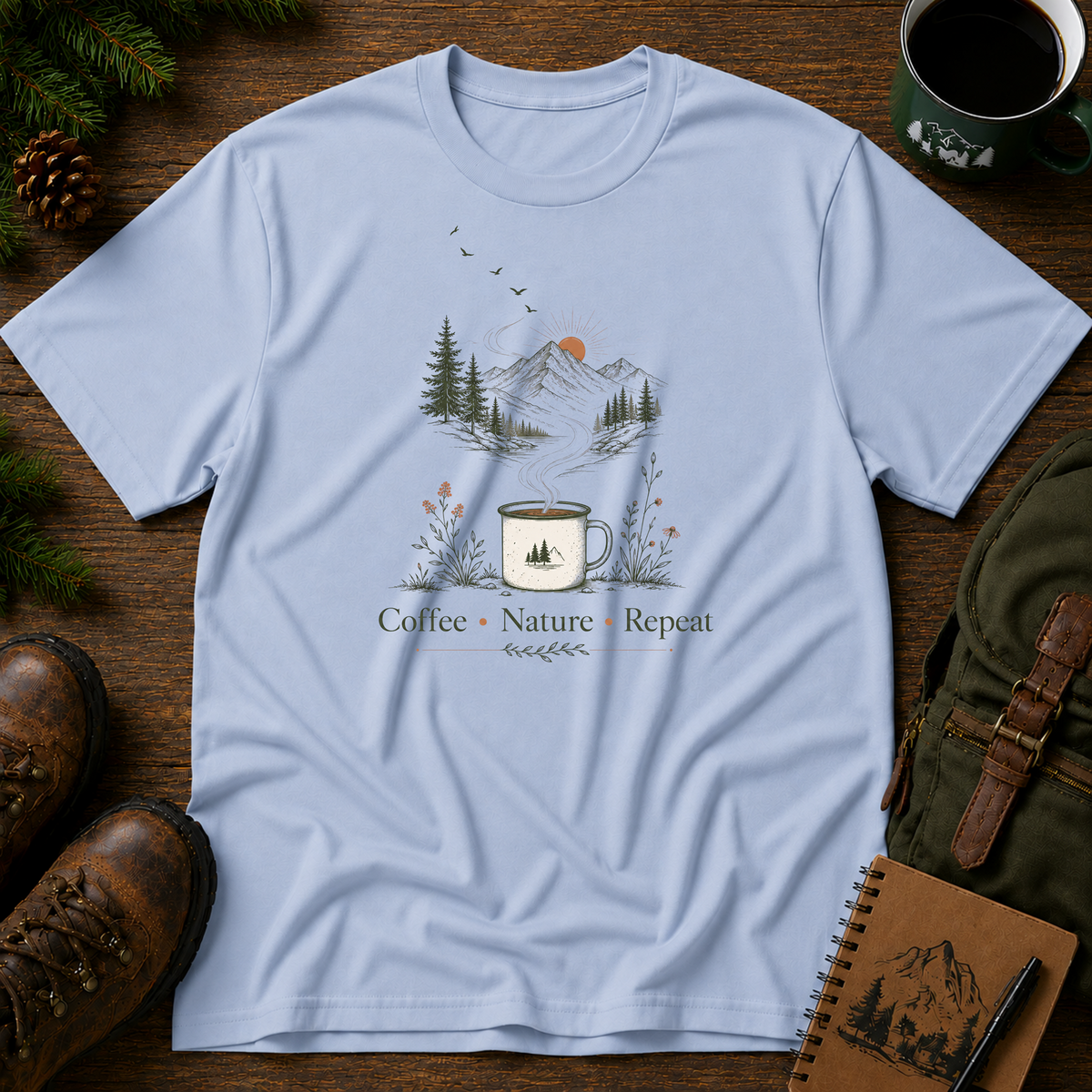 Coffee Nature Repeat T-shirt