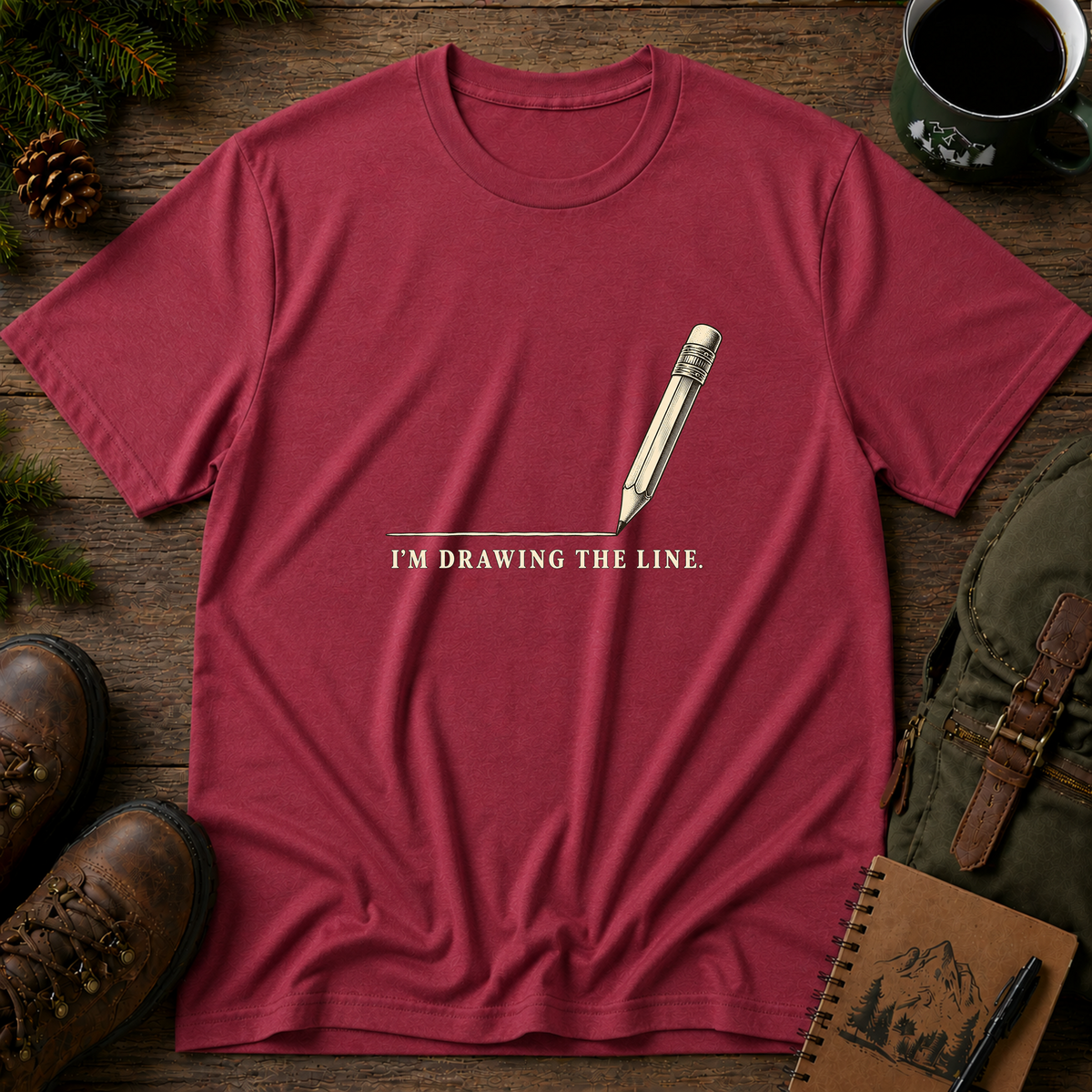 Drawing the line T-shirt