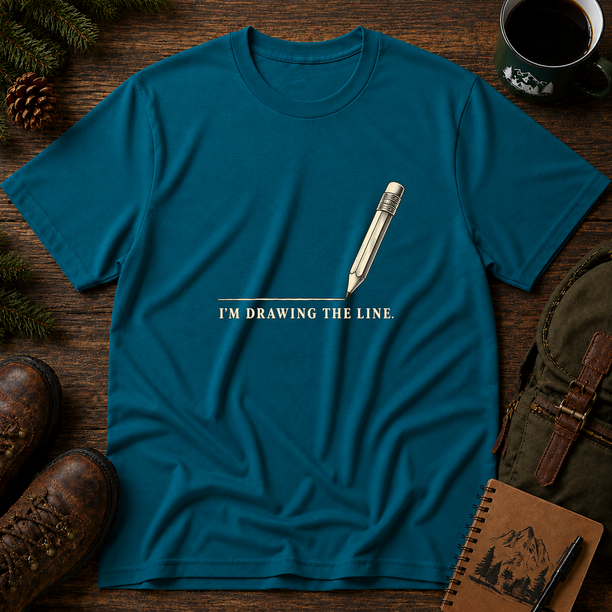 Drawing the line T-shirt