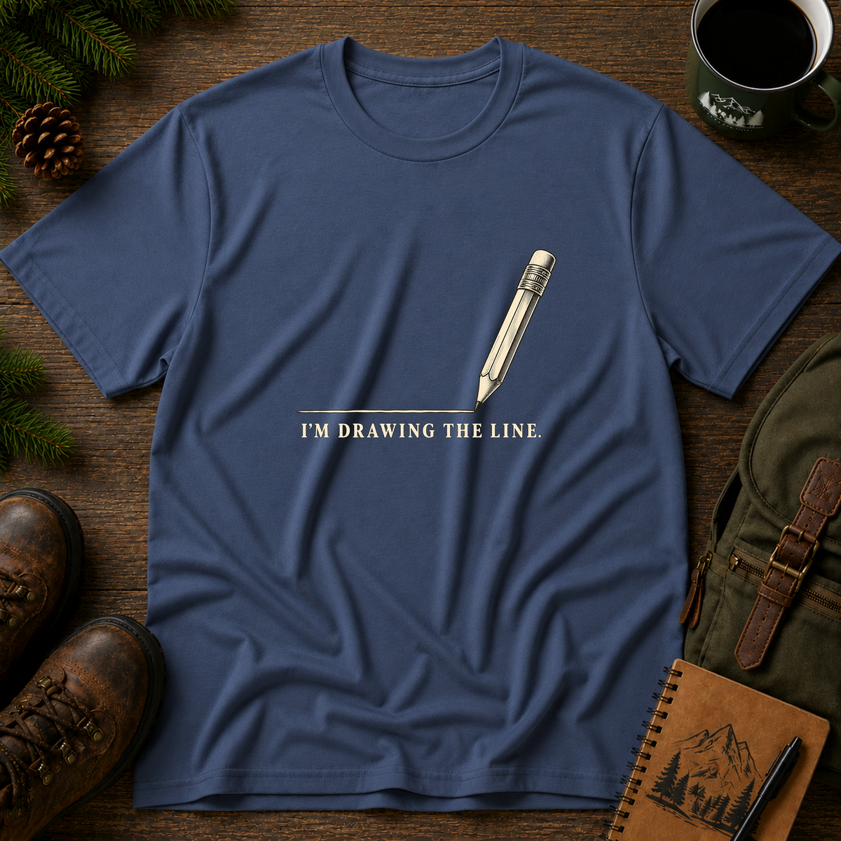 Drawing the line T-shirt