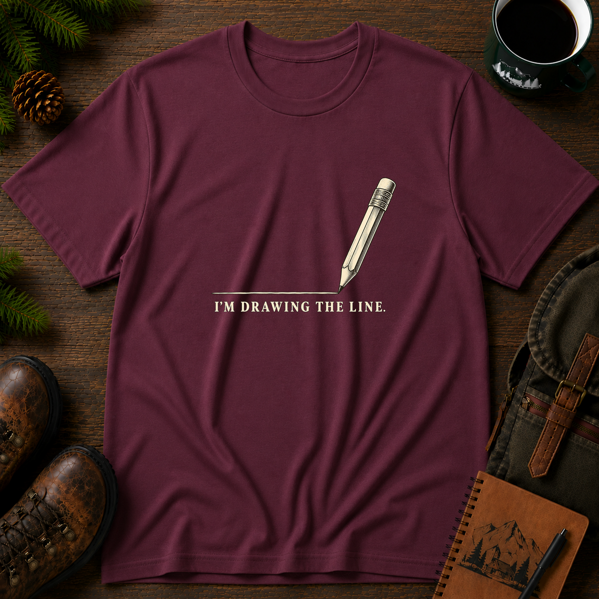 Drawing the line T-shirt
