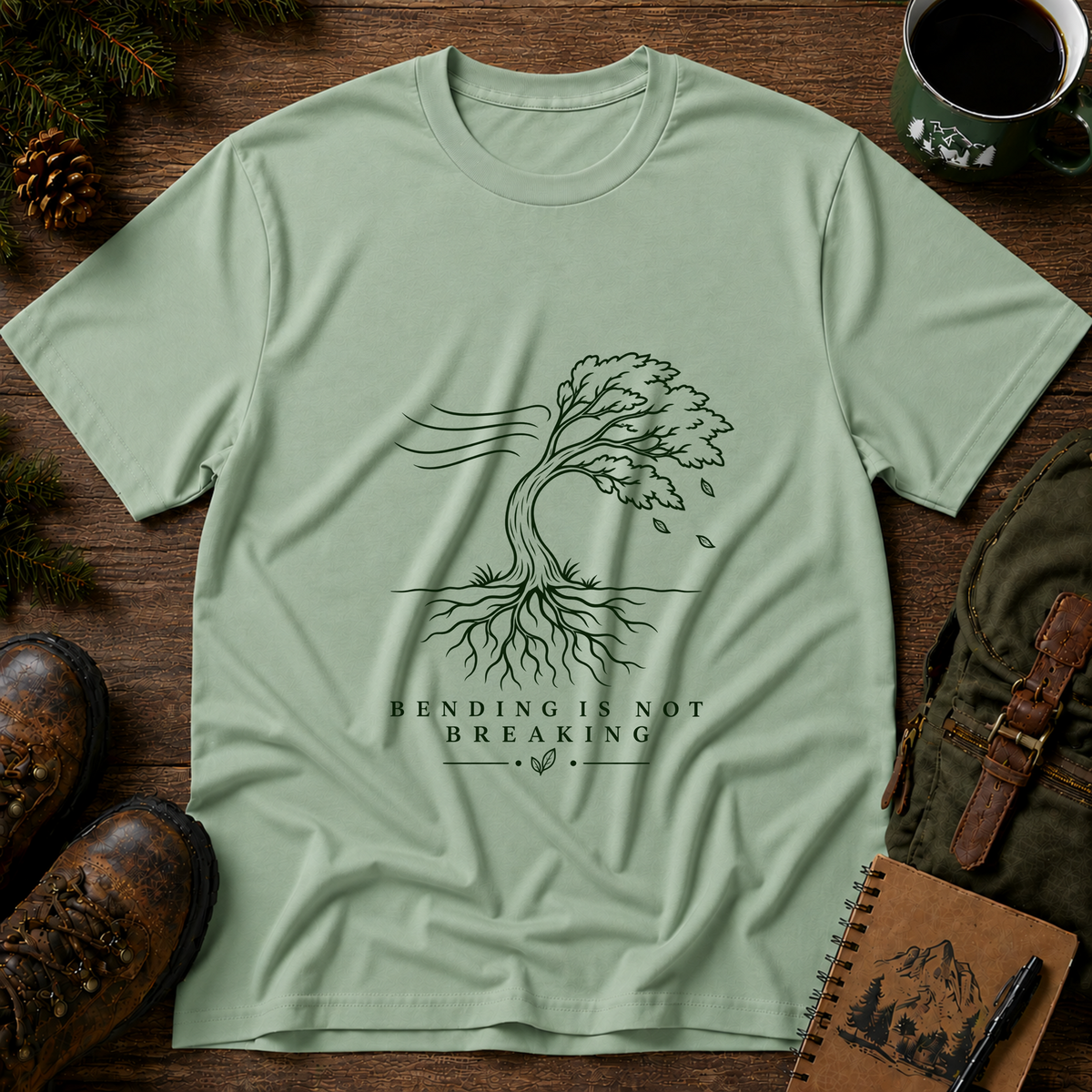 Bending tree T-shirt