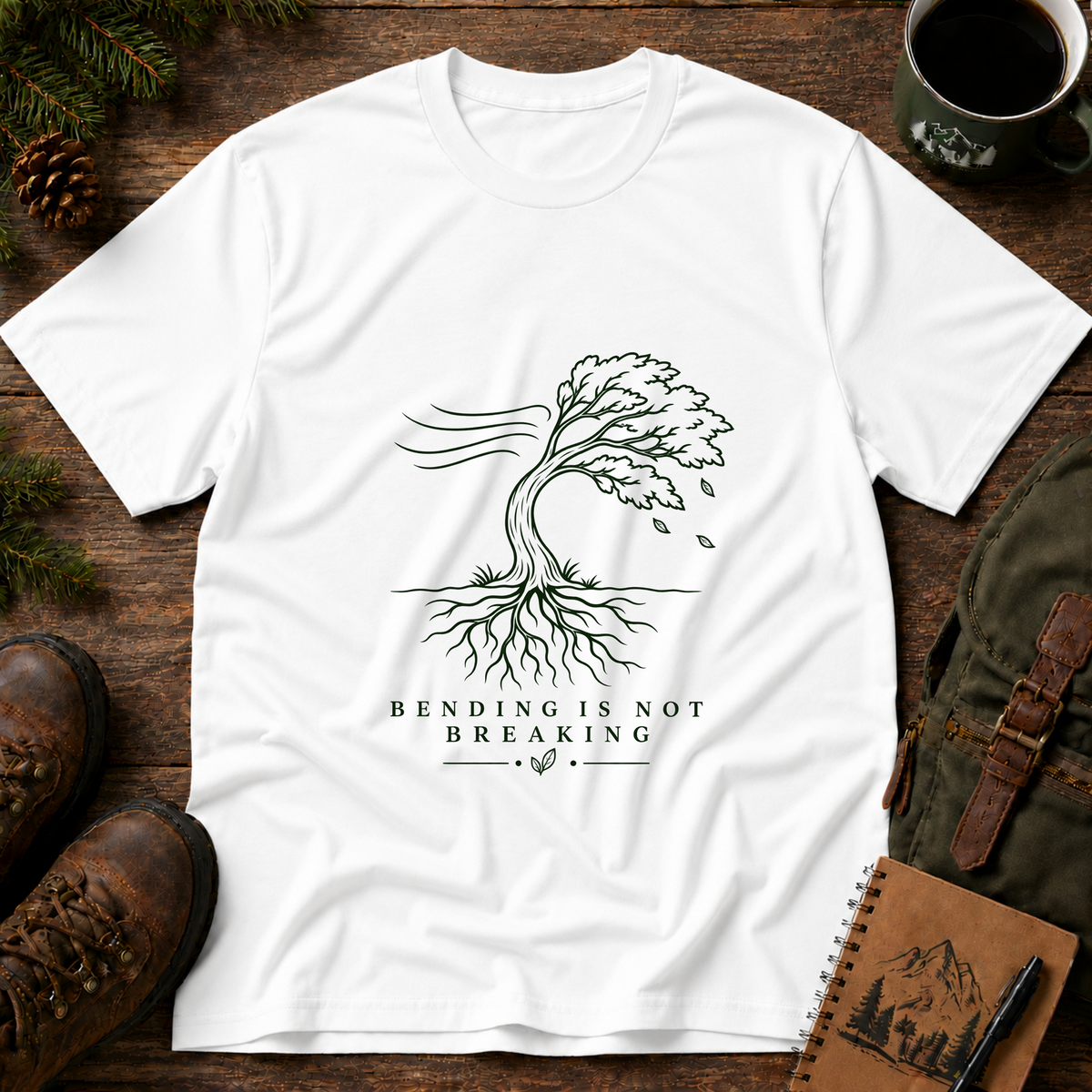 Bending tree T-shirt